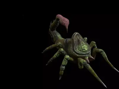 scorpio character scifi mutant  Low-poly 3D model