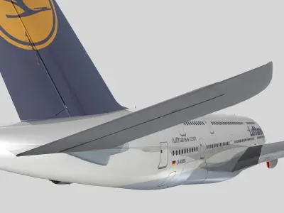 Airbus A-380 Lufthansa 3D model