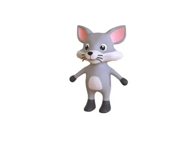 High-Quality 3D Cute Ratel for Games  Low-poly 3D model