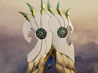 Harpy Guardian of the Sky Low-poly 3D model