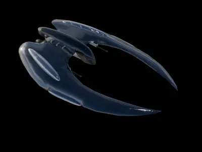 Spaceship 3D model Low-poly 3D model