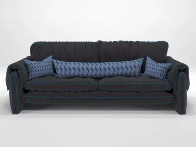B and B sofa with pillows Free 3D model