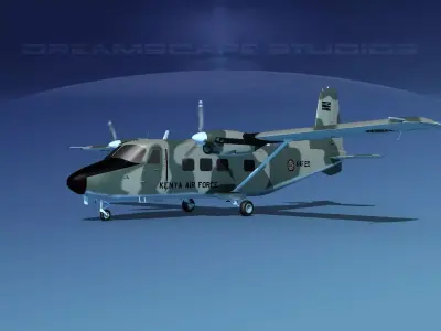 Harbin Y-12 II Kenya Air Force 3D model