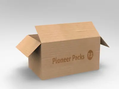 Cardboard box Low-poly 3D model