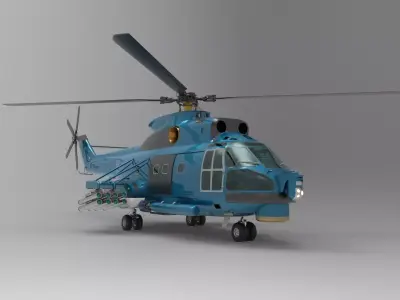 IAR 330 helicopter 3D model