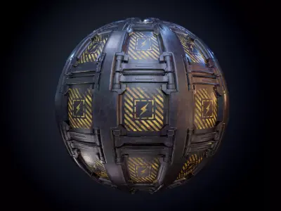 Sci-Fi Military Seamless PBR Texture 65 Texture