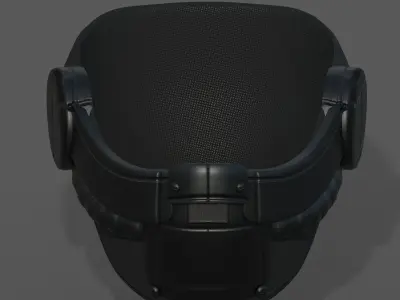 Helmet scifi military futuristic technology cyborg Low-poly 3D model