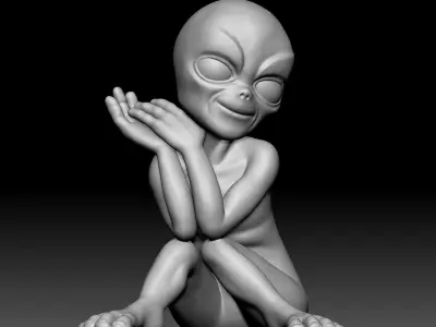 Alien Statue - 050 3D print model