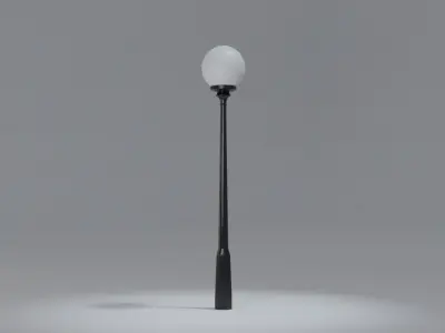 Lamp Post Low-poly 3D model