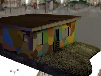 small graffiti house Free low-poly 3D model