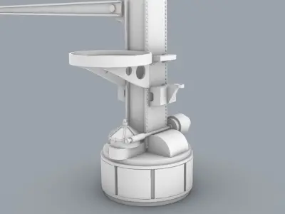 Ship Deck Crane Low-poly 3D model