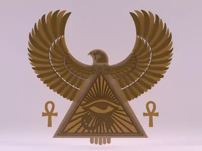 Egyptian Symbols - 036 Low-poly 3D model