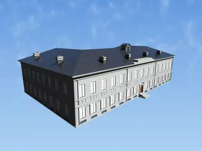 Historic school building 3D model