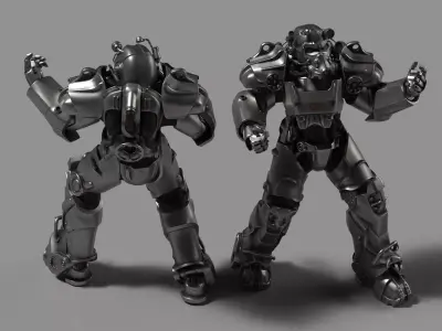 T 60 Combat Armor Fallout Talking for 3D Print 3D print model