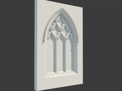 Medieval Gothic Window 05 3D model
