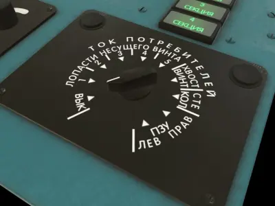 Mi-8MT Mi-17MT Left Overhead Panels Board Russian Low-poly 3D model