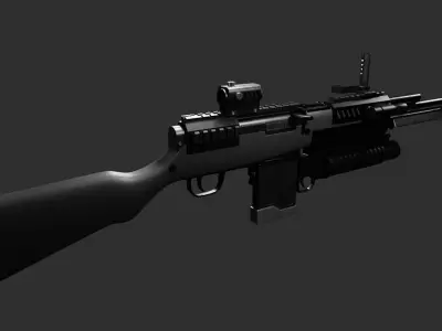 SKS Modified Free 3D model