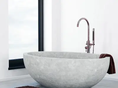 Bath stone sphere 3D model