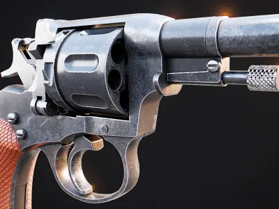 Nagant M1985 - WW2 Soviet Pistol 3D model