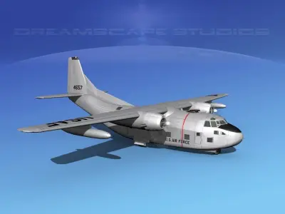 Fairchild C-123B Provider USAF 1 3D model