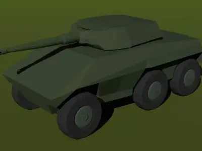Engesa EE-9 Cascavel Low-poly 3D model