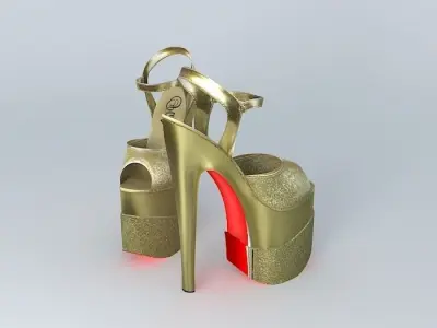 &quot;PLEASER&quot;... Flamingo... Stiletto Platform Heel&#39;s Free 3D model
