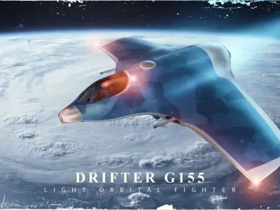 Sci-Fi Military Spaceship - Drifter G155 3D print model