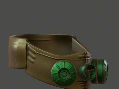Gas mask helmet 3d model scifi Low-poly  Low-poly 3D model 550