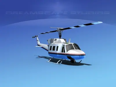 Bell 212 V25 Unmarked 3D model