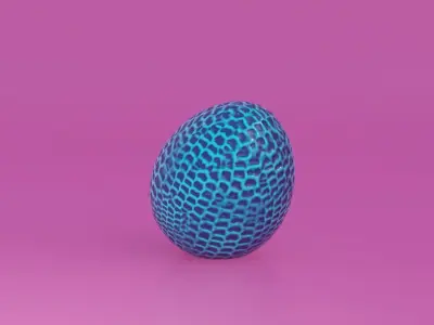 3D Dragon-Dinosaur-Creature Egg Low-poly 3D model