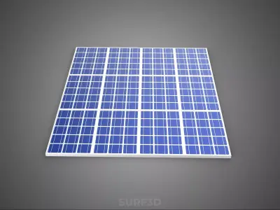 ARRAY SOLAR PANEL MODULE CELL PHOTOVOLTAIC RENEWABLE SUN ENERGY 3D model
