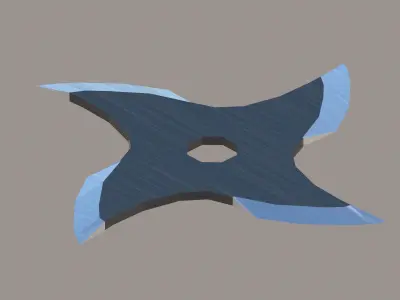 The Suriken star shaped blade Free low-poly 3D model