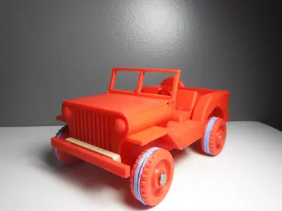 Wind Up Rubber Band Jeep 3D print model