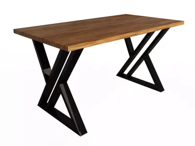 Table Iron Skeletion Low-poly 3D model