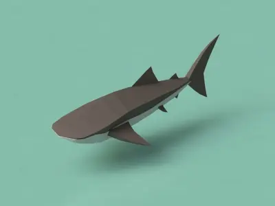 Low Poly Pirate Tropical Sea Fauna Animals Asset Pack Low-poly 3D model