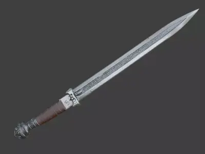 Viking Sword 3D Model v02 Low-poly 3D model