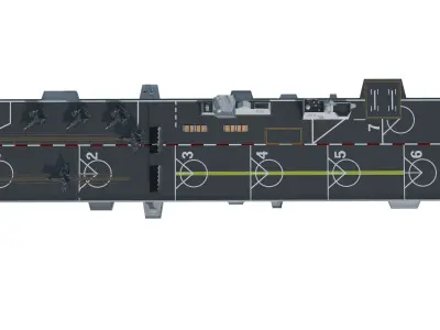 Chinese Navy076 amphibious assault ship J35 3D model