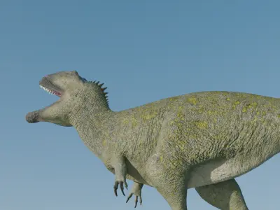 Carcharodontosaurus lowpoly realistic 3D model Low-poly 3D model