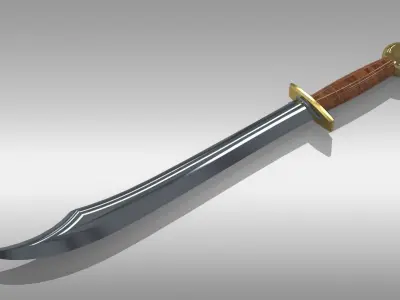 Blades set sword Low-poly 3D model