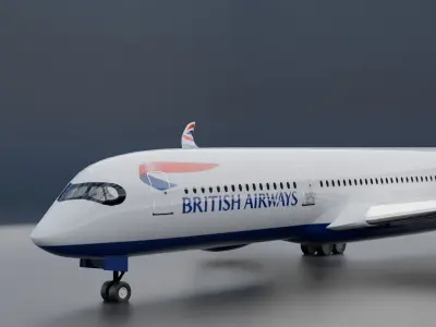 Airbus A350-900 XWB British Airways Liveries 3D model