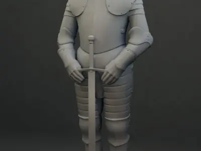 Knight Sculptural figure for print 3D print model