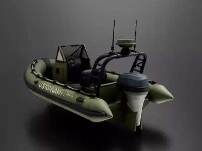 US Navy RHIB 11m  Military RIB 3D print model