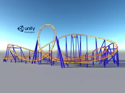Roller coaster VR Unity PKG VR 3D model