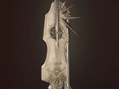 Violin Weapon Low-poly 3D model