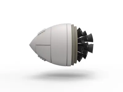 Fantasy rocket engine 3D print model