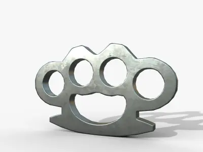 Brass knuckles Free low-poly 3D model