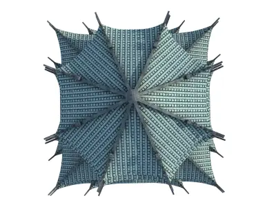 Chinese palace architecture Low-poly 3D model