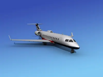 Canadair CRJ200 Texair 3D model