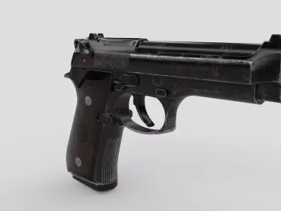 Beretta M9 Low-poly 3D model