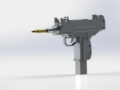 micro uzi spring Free 3D model